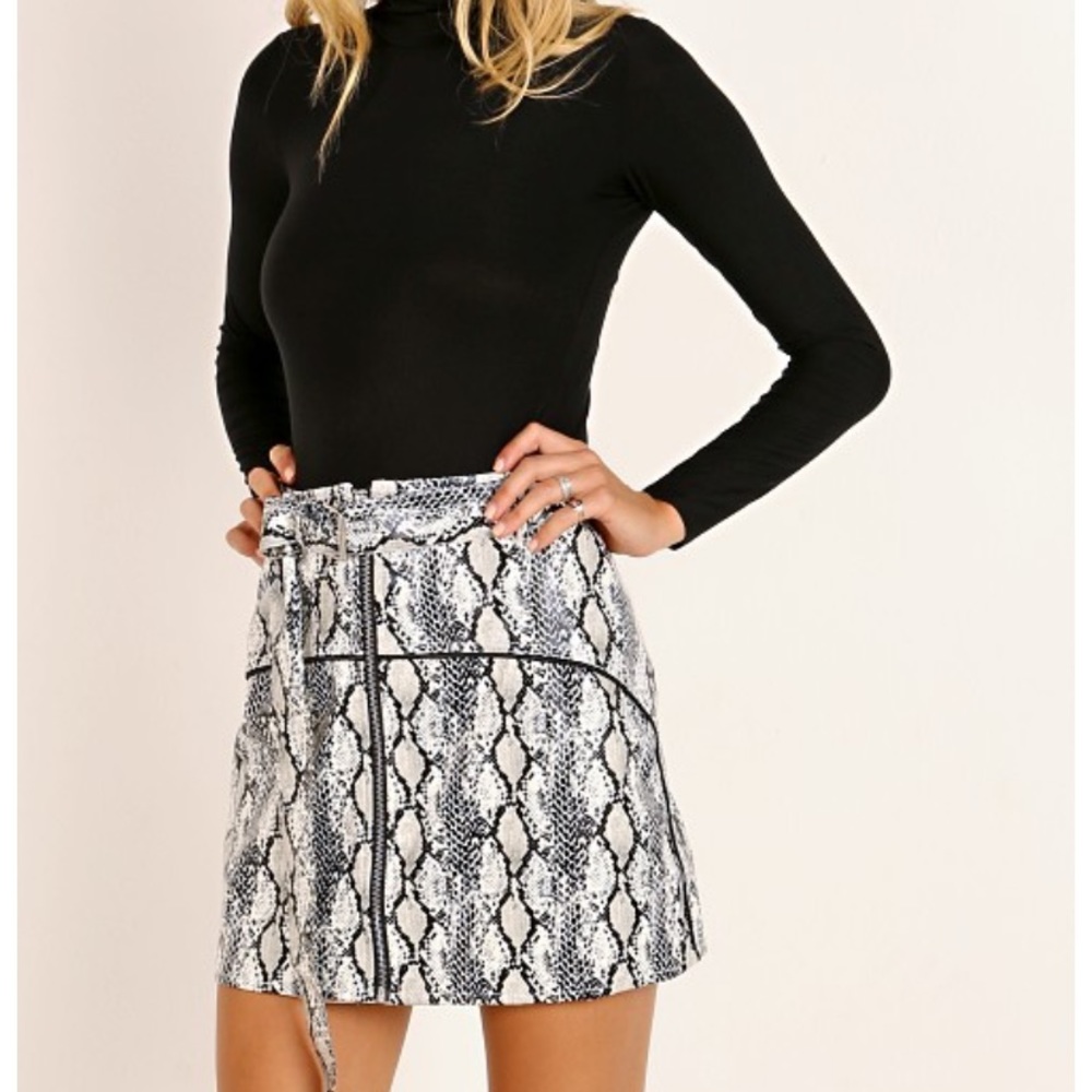 For Love & Lemons Snake Print Skirt - Picture 6 of 7